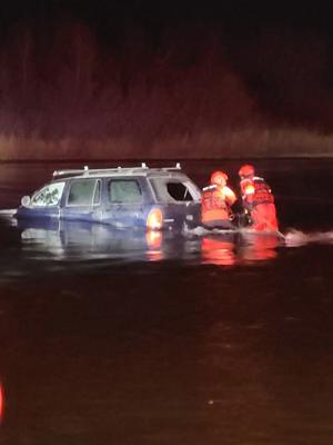 First responders rescue driver from icy waters in Bingham County