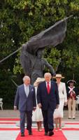Trump Rose Garden Statues