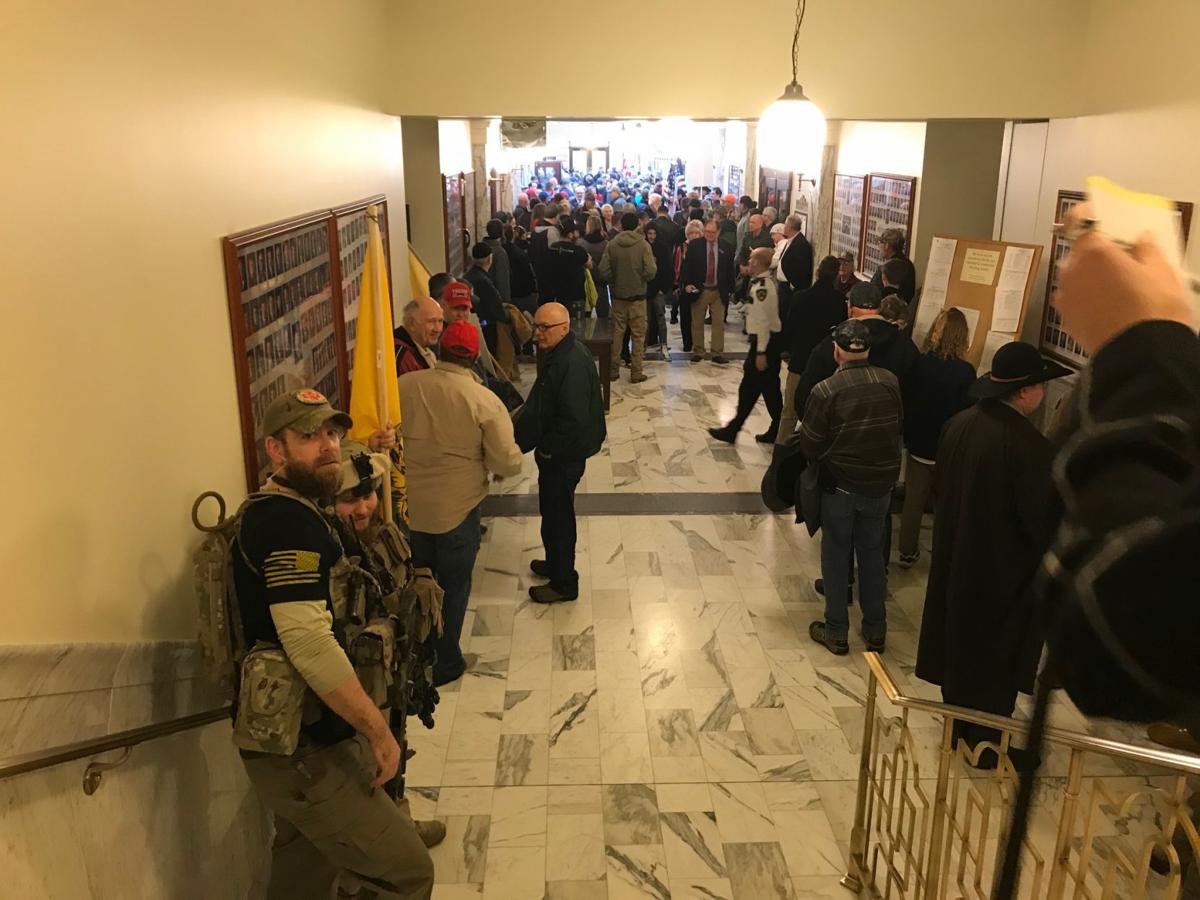 Hundreds Of 2nd Amendment Supporters Many Armed Fill Capitol