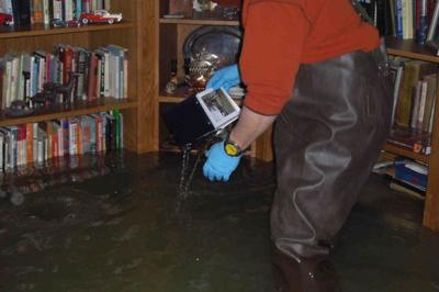 Collapsed sewer line floods home