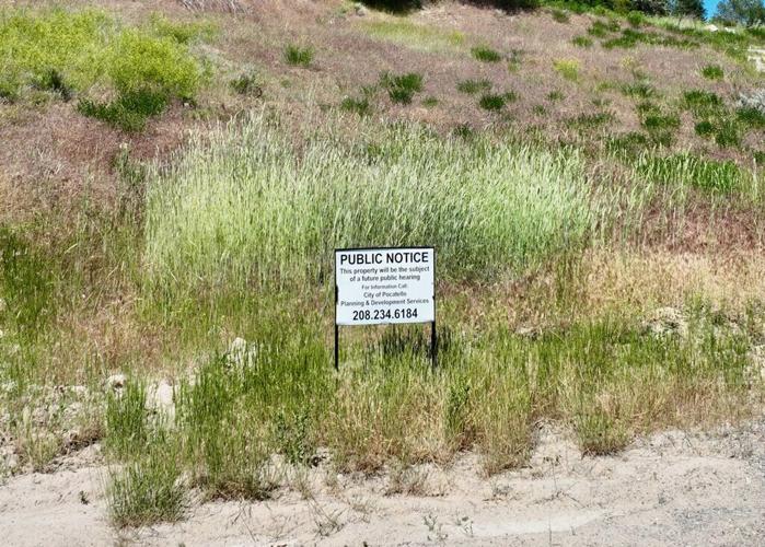 Ammon Park public hearing sign