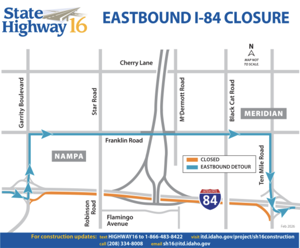 Interstate 84 closures and lane reductions to start March 10