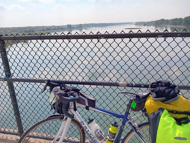 river and bike
