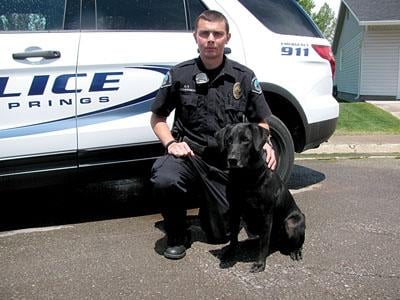police dog tyler tex officer idahostatejournal soda springs patrol submitted poses department unit his their