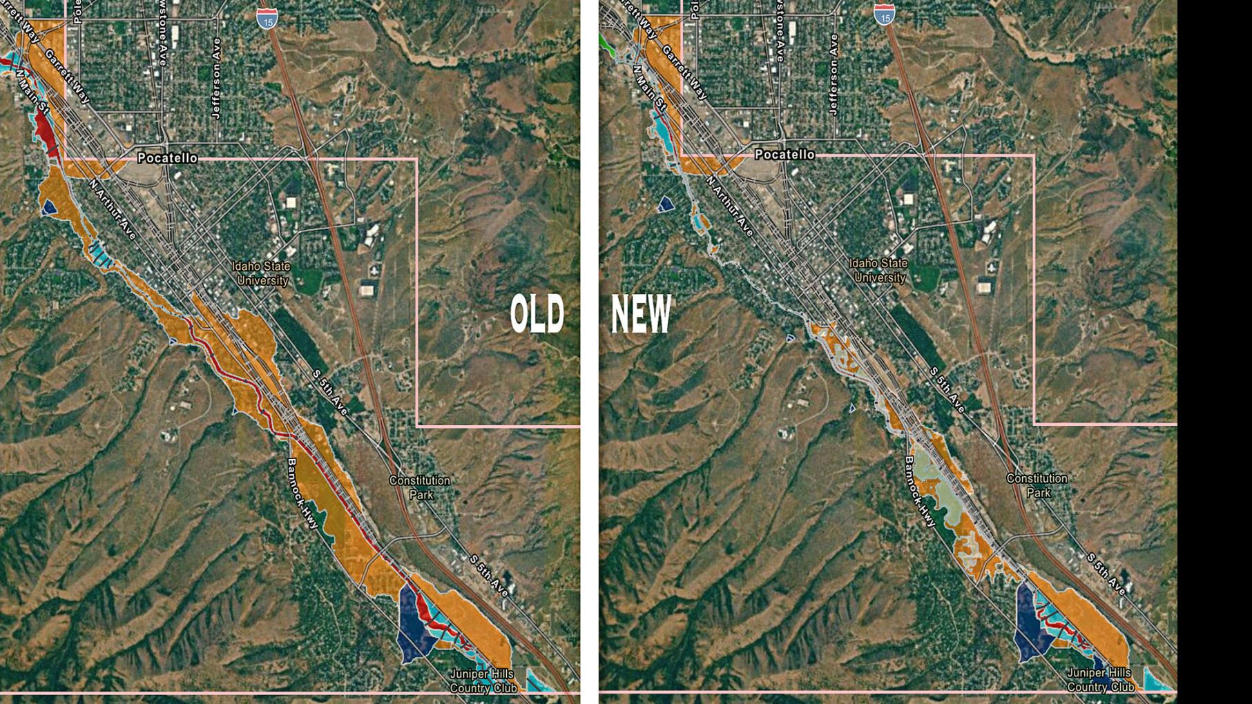 Fema Flood Maps Idaho Fema Proposes Major Reduction In Pocatello Flood Map | Local |  Idahostatejournal.com