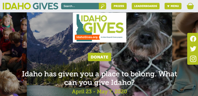 A snapshot of IdahoGives.org 2020