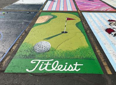 Golf balls and Dalí: East Idaho artist helps two seniors turn parking spaces into masterpieces