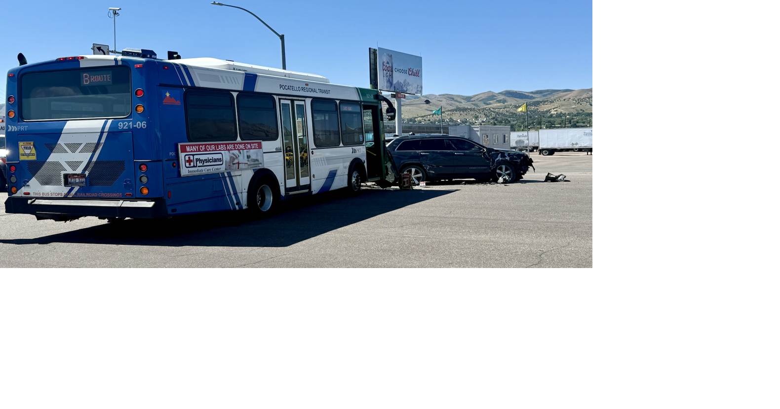 Four people injured when Pocatello Regional Transit bus collides with