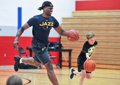 Utah Jazz Rookie Jarrell Brantley Attends Annual Junior Jazz Camp