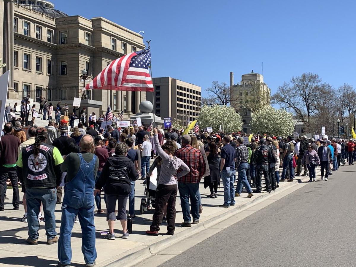 Boise Idaho Protest News Over 1 000 Defy Idaho S Stay At Home Order At Capitol Protest