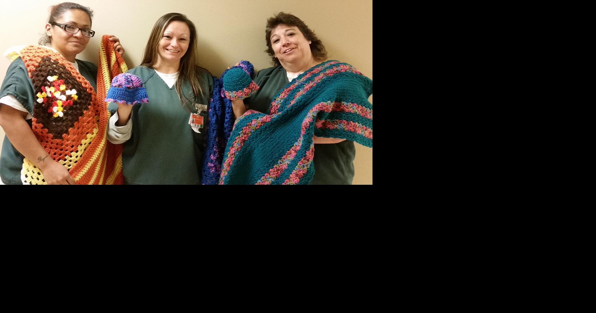 Inmates crochet blankets for orphans in Israel Members