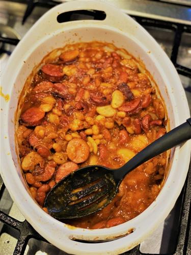 Belle’s Hearty Maple Beans and Sausage