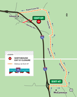 Northbound Exit 57 off-ramp to close after Fourth of July holiday for Inkom bridge work