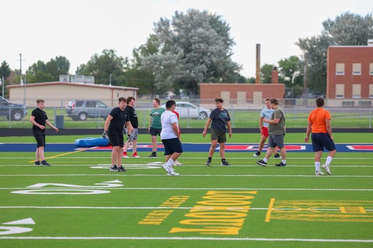 Photos of the Pocatello High School Thunder football team on the
