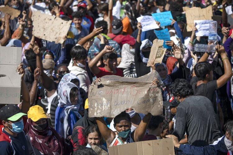 Greece Migrant Camp Blaze