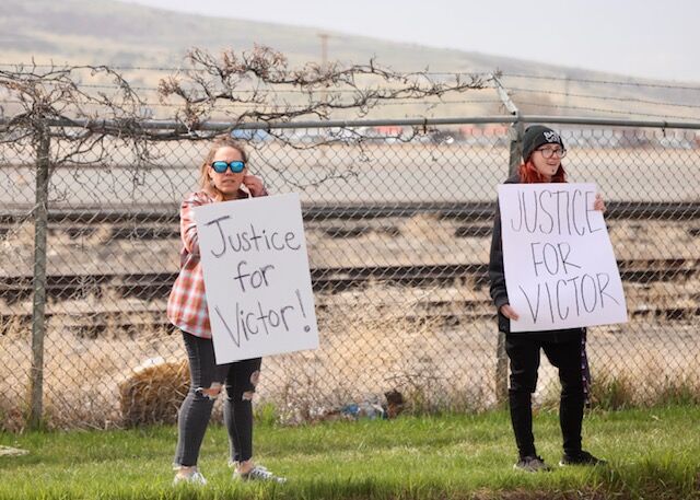 Photos of protest outside Pocatello City Hall following death of Victor ...