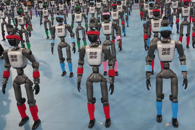 Humanoid robots sprint, play soccer and set records at Beijing games, in photos