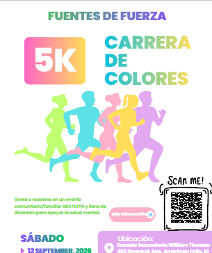 Color run flyer Spanish