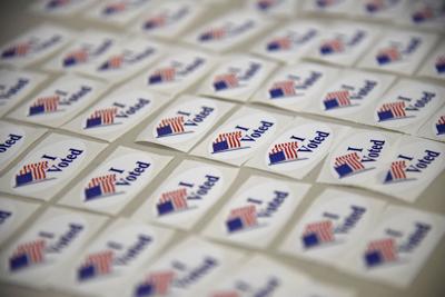 Election 2021 I voted stickers (ISJ March elections)