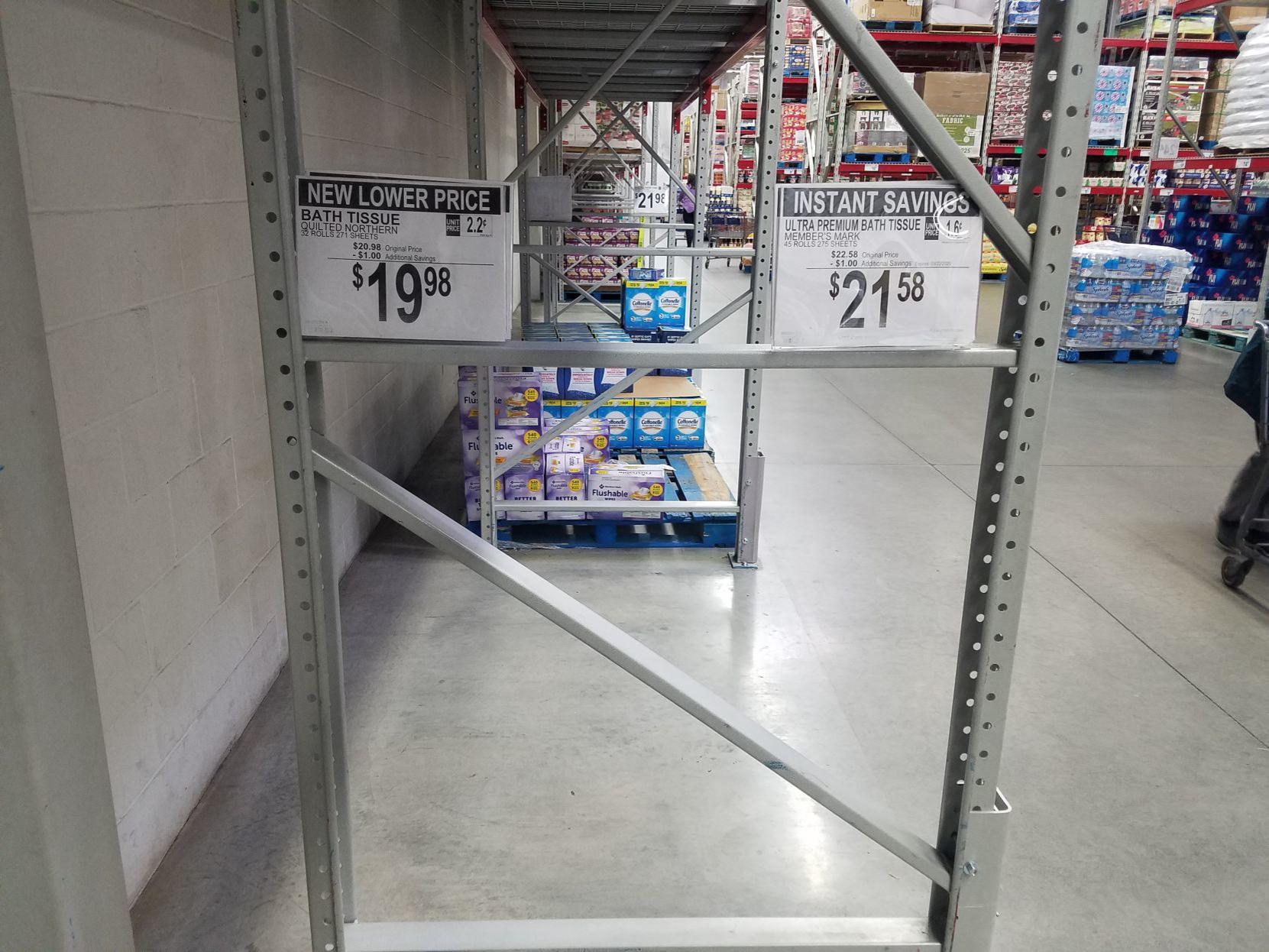 Shoppers Stock Up On Water Bottles Toilet Paper Soap In