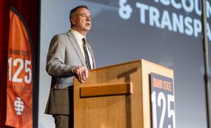 Wagner touts record retention, enrollment growth, declares ISU 'not in crisis' in State of the University Address