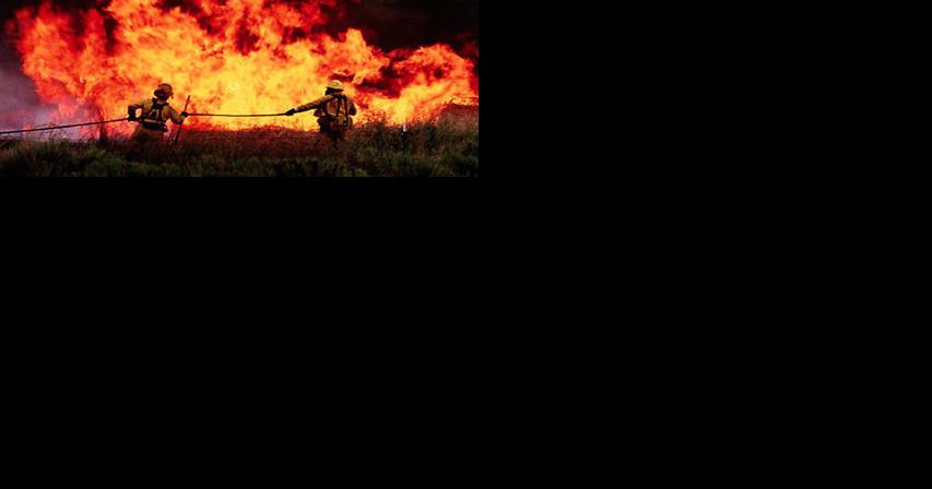 Firefighters battle large haystack fire near local hot springs - Vimarsana News