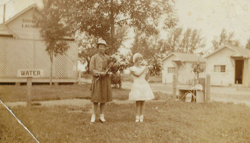 First Washhouse Building at the Auto Court, c. 1935.