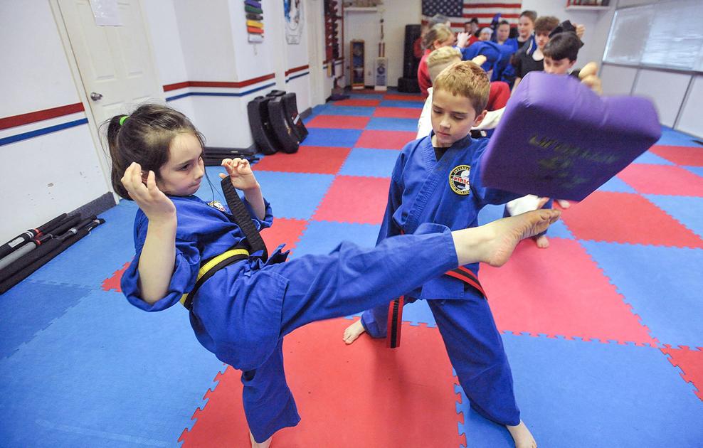Martial arts school teaching selfconfidence while