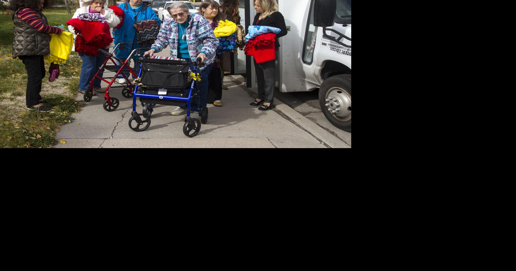 BLANKETS FOR THE HOMELESS: Assisted living residents helping those in ...