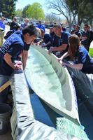 Floating Cement: University students show off concrete canoes