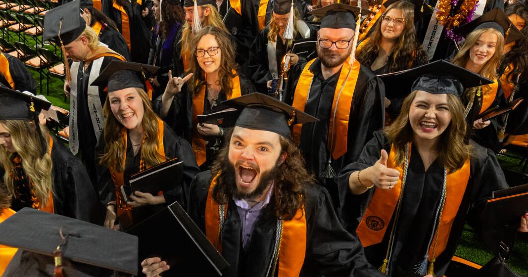 Photos of Idaho State University's commencement ceremonies at ICCU Dome ...