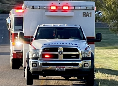 Pocatello Fire Department ambulance stock image file photo