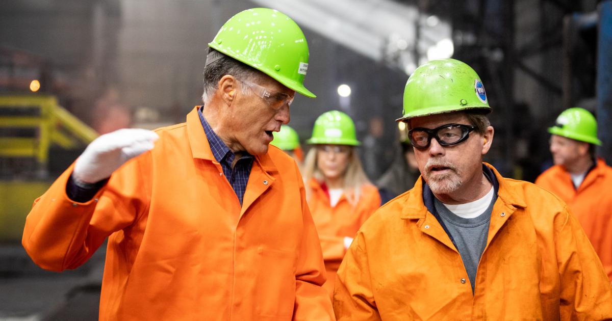 Romney talks economy during visit to Nucor Steel in northern Utah |  Manufacturing | idahostatejournal.com