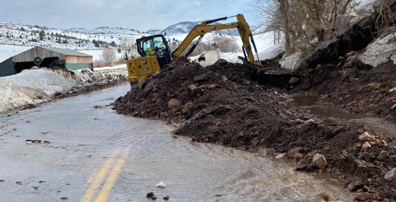 mud slide on State Highway 36