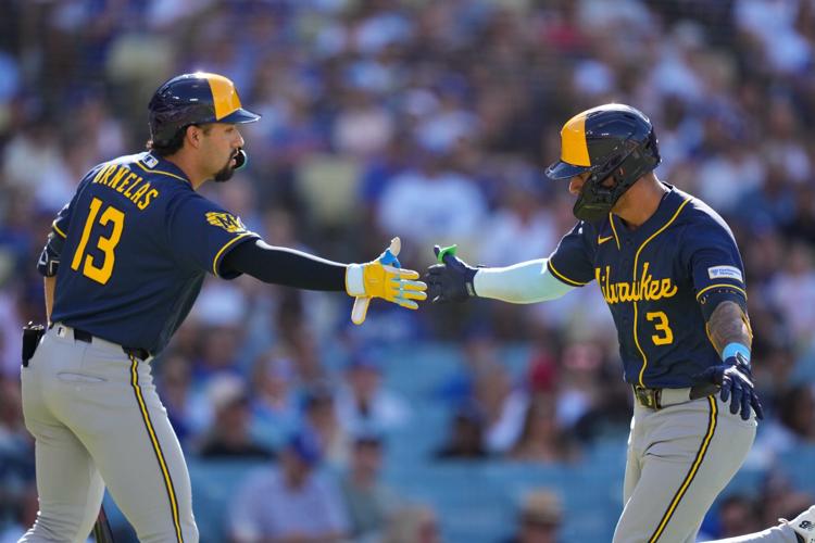 Brewers Dodgers Baseball