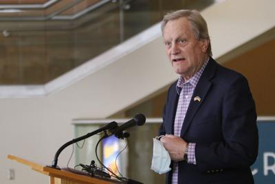 Mike Simpson airport presser (FILE)