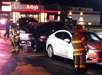 Police car involved in crash