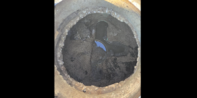 Sewer manhole vandalism