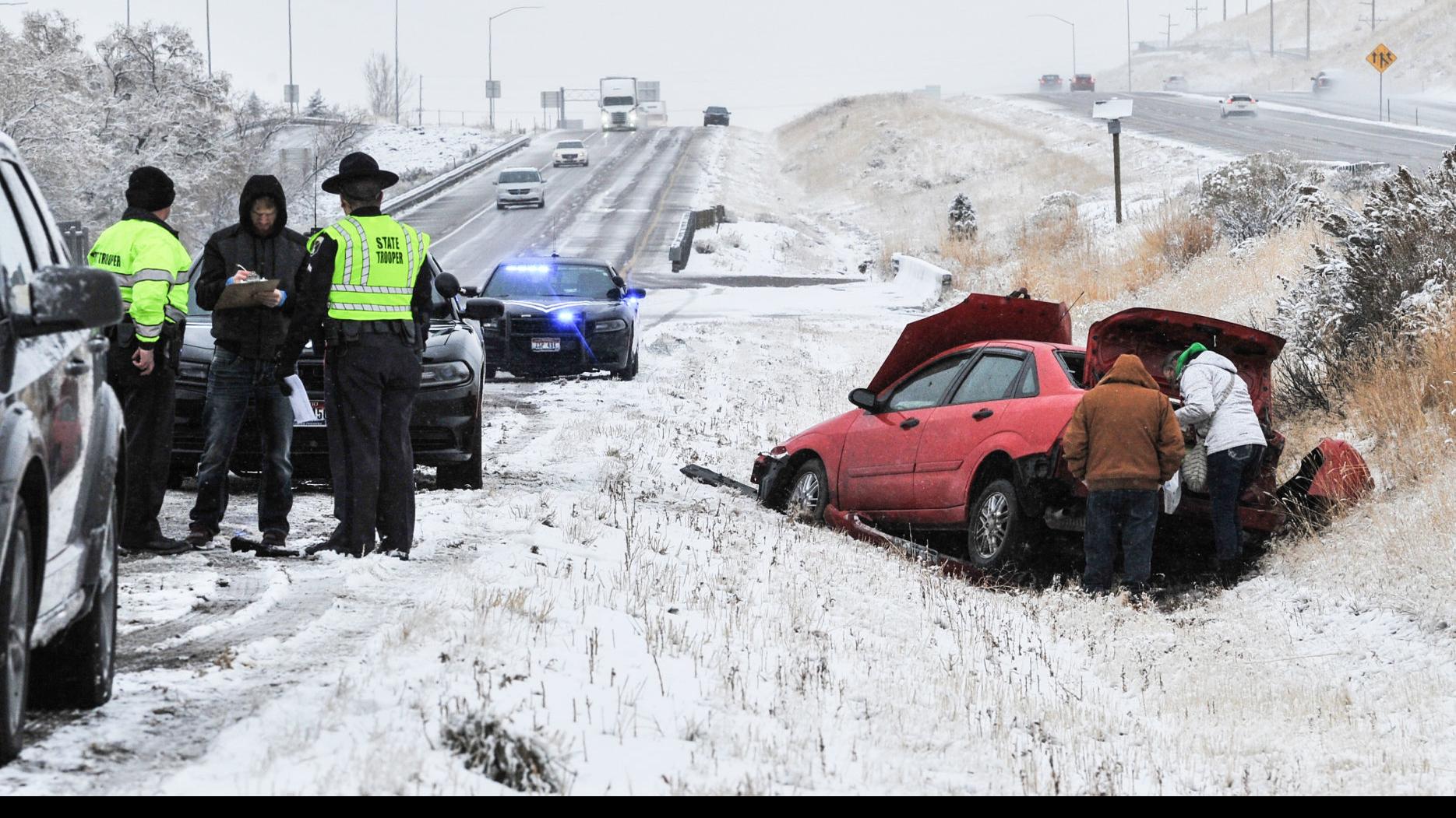 Snowstorm Exits Region After Causing Wrecks Temporarily Shutting