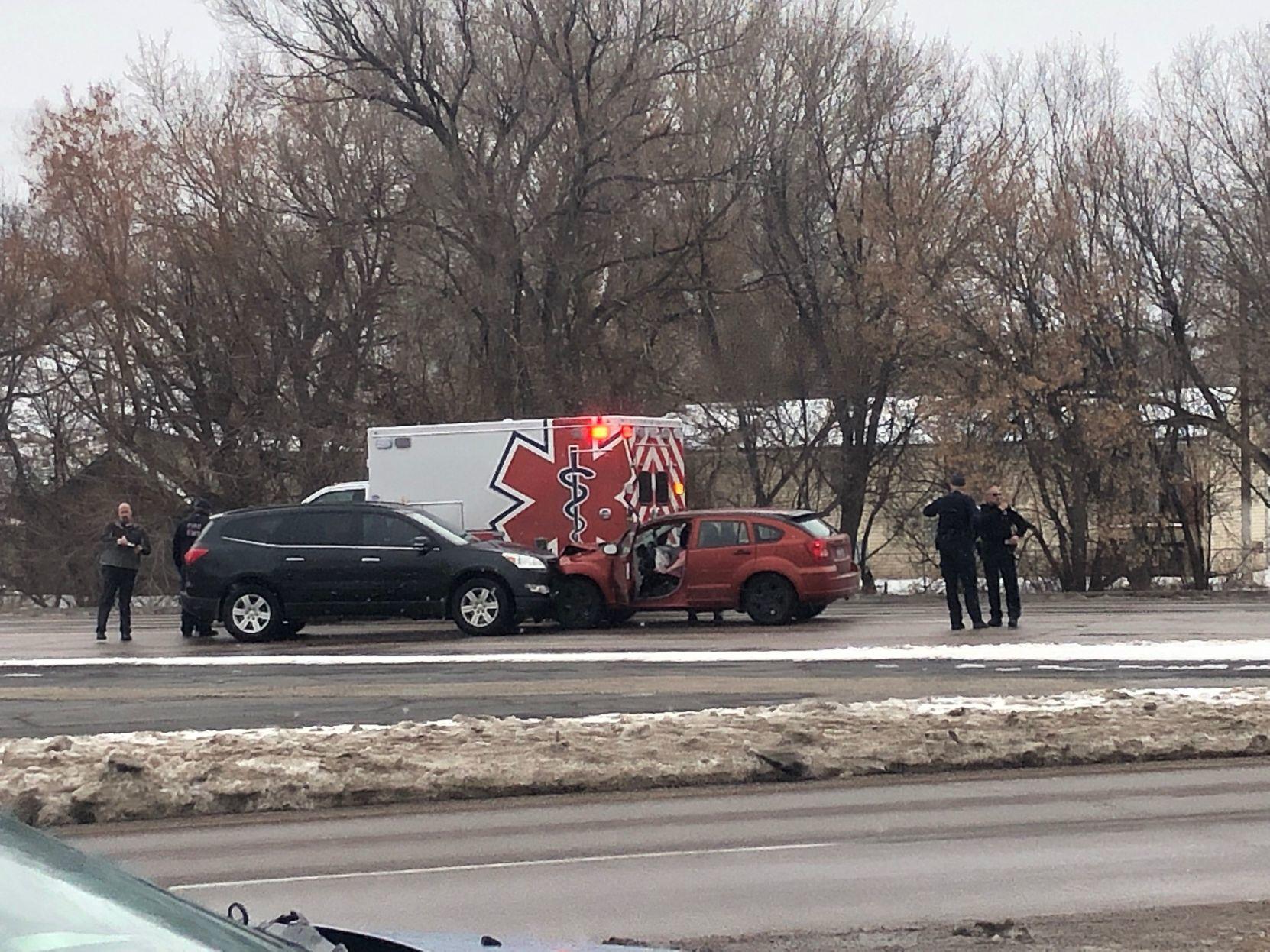 Headon crash blocks traffic in Pocatello Local