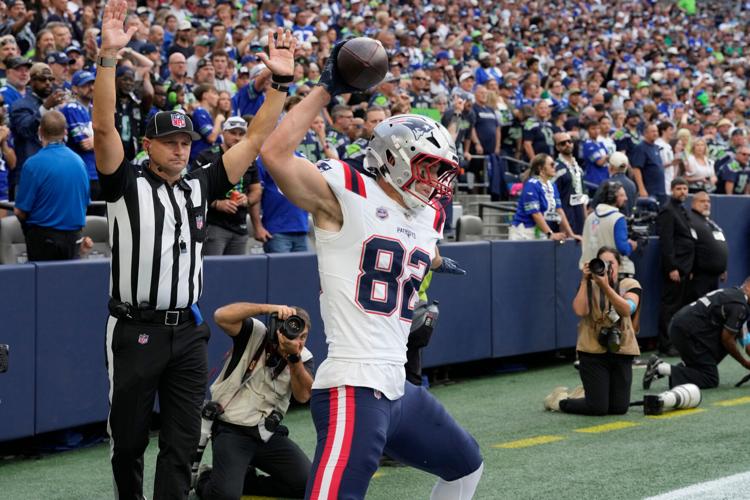 Photos of the NFL season opener, a rare Super Bowl rematch between the Seahawks and Patriots