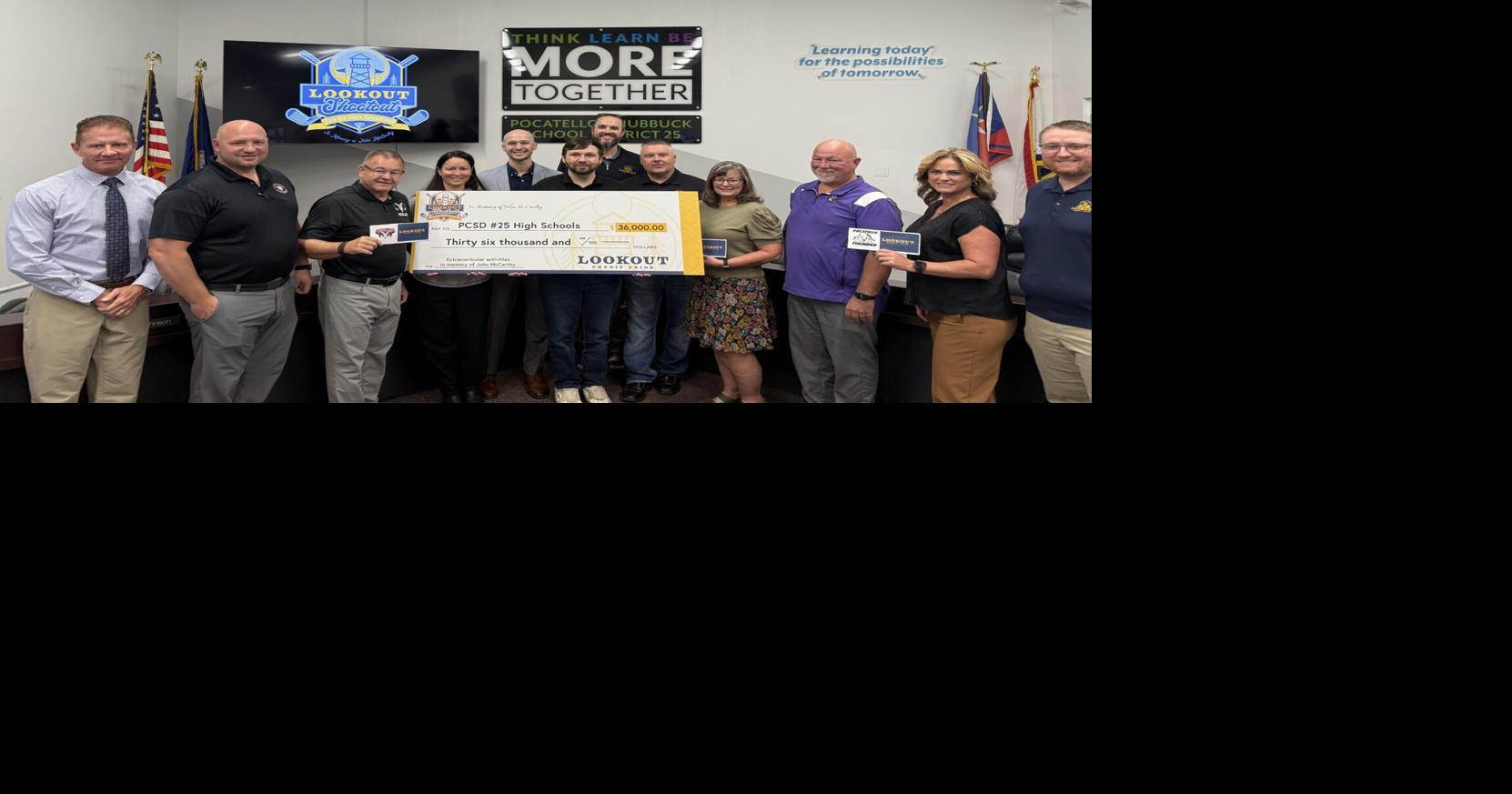 Lookout Credit Union donates $36K raised during Shootout Golf Tournament to School District 25