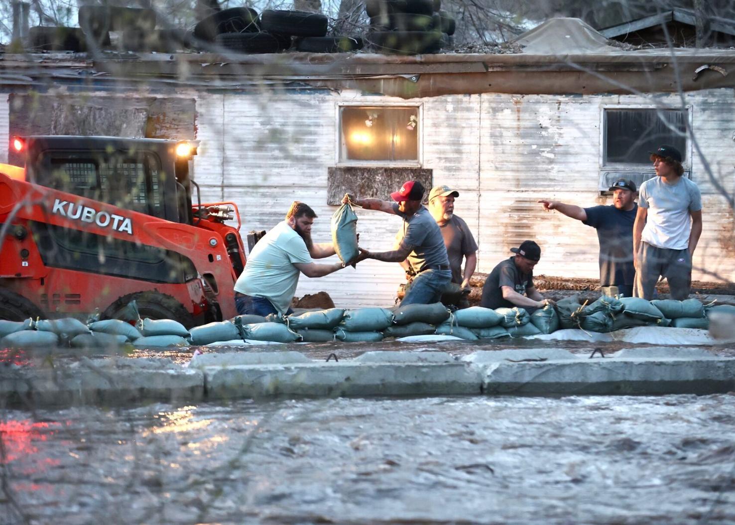 Town Saved About 100 Volunteers Work Late Into Night To Divert