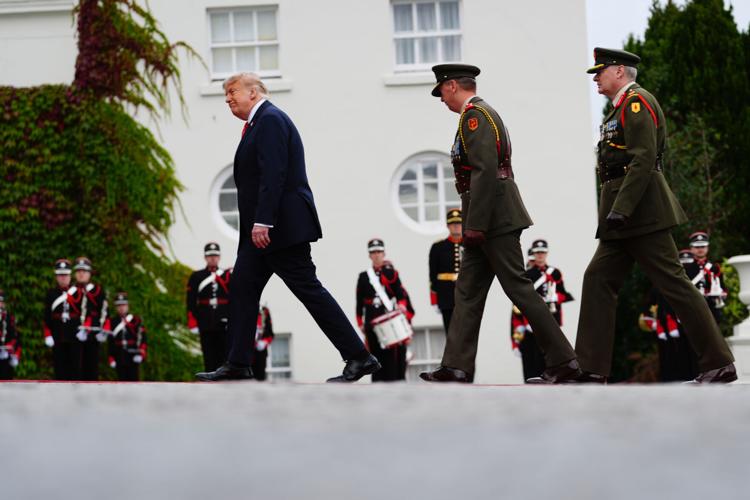 Photos show President Trump's two-day visit to Ireland that combines work and pleasure.