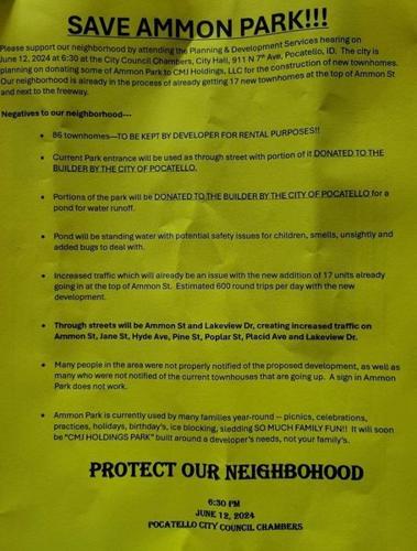Ammon Park flyer
