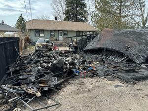Arson suspected in blaze that left Pocatello garage in ruins