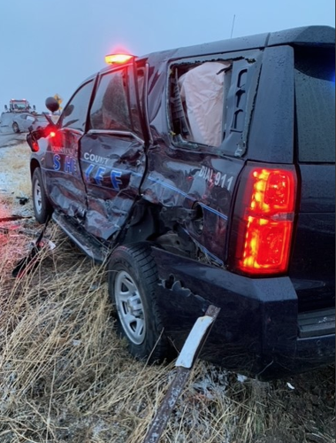 PATROL VEHICLE STRUCK