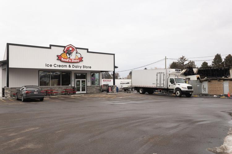 Reed's Dairy Ice cream store and burned plant