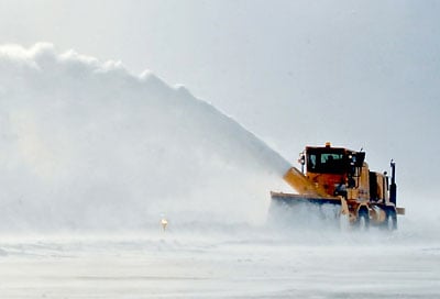 Pocatello Regional Airport rotary snowplow