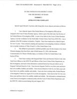 John Kent Davis affidavit for complaint